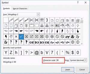 Excel How to add symbols