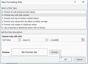 Excel Conditional formatting custom symbols