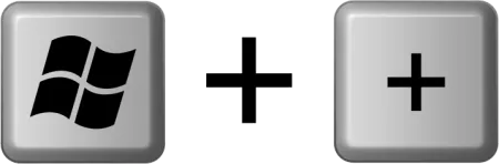 Win-plus keyboard shortcut