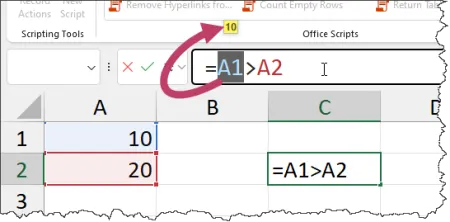 Value Preview tooltip in Excel