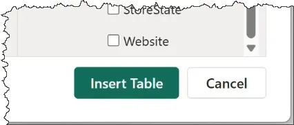 Insert Table button