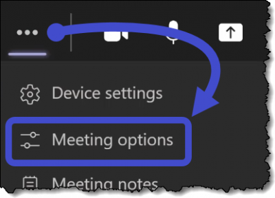 Microsoft Teams - Meeting Options