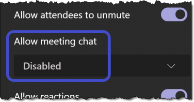 Microsoft Teams - Disable Chat