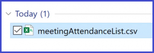 Microsoft Teams - Attendance List File