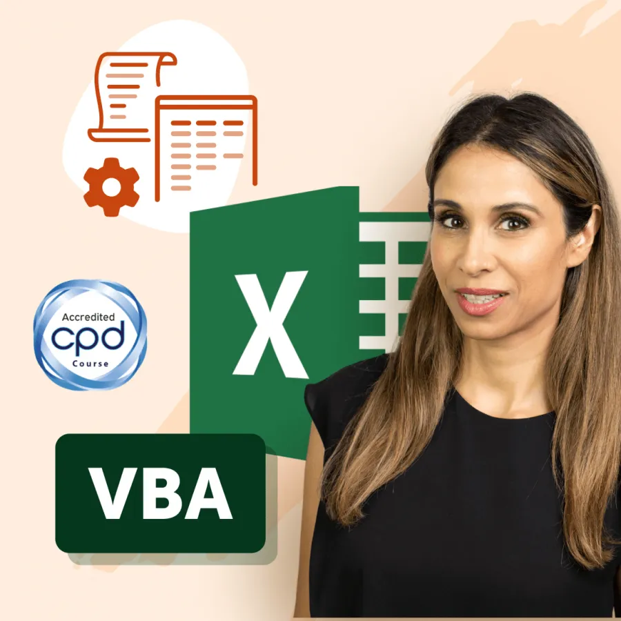 Excel vba and macros course cover